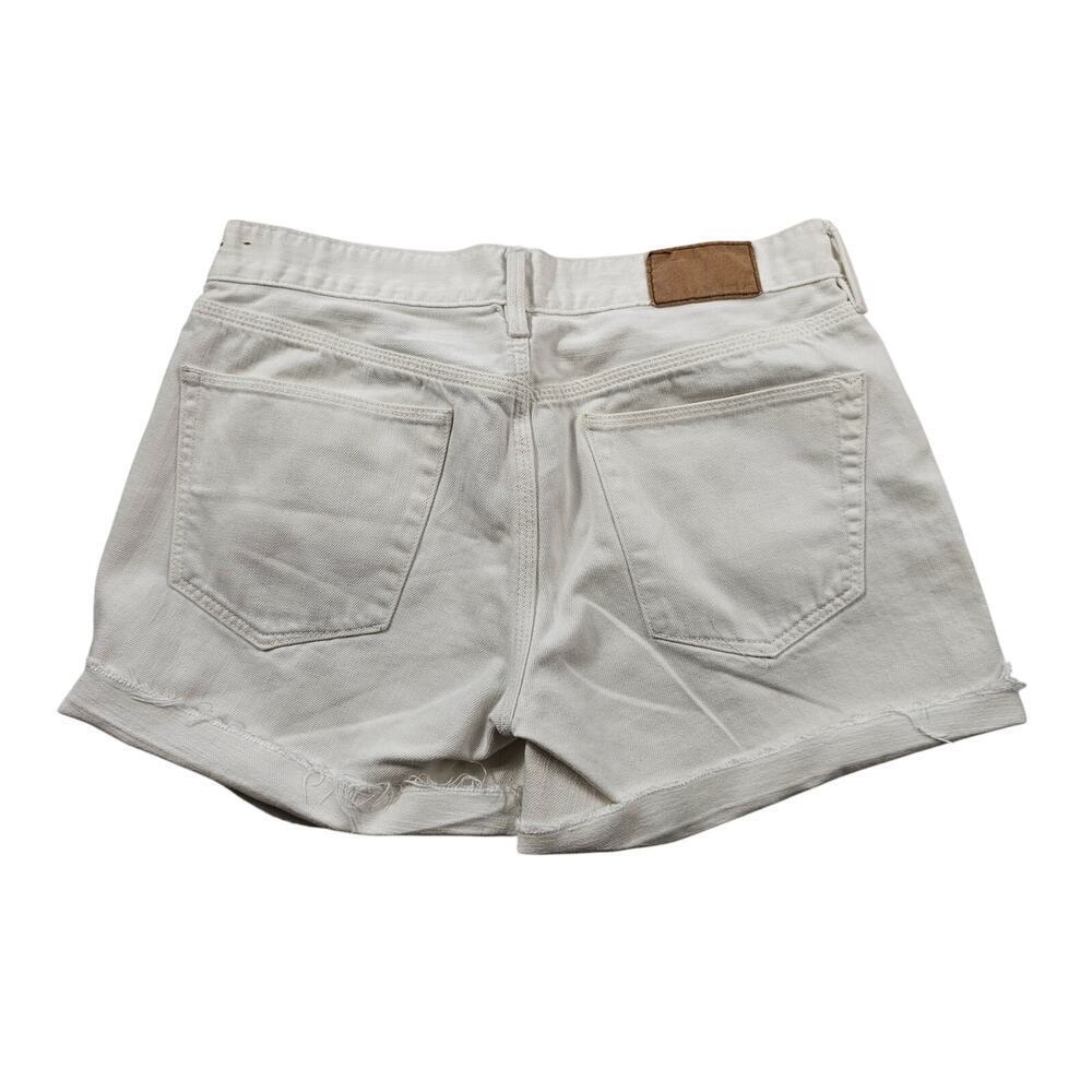 J. Crew white jean shorts casual career summer 3.5" inseam sz 27 undyed preppy